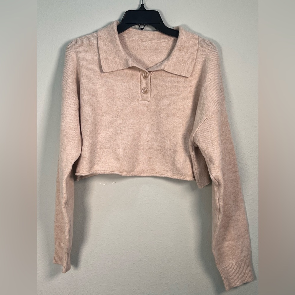 Cream Cropped Sweater